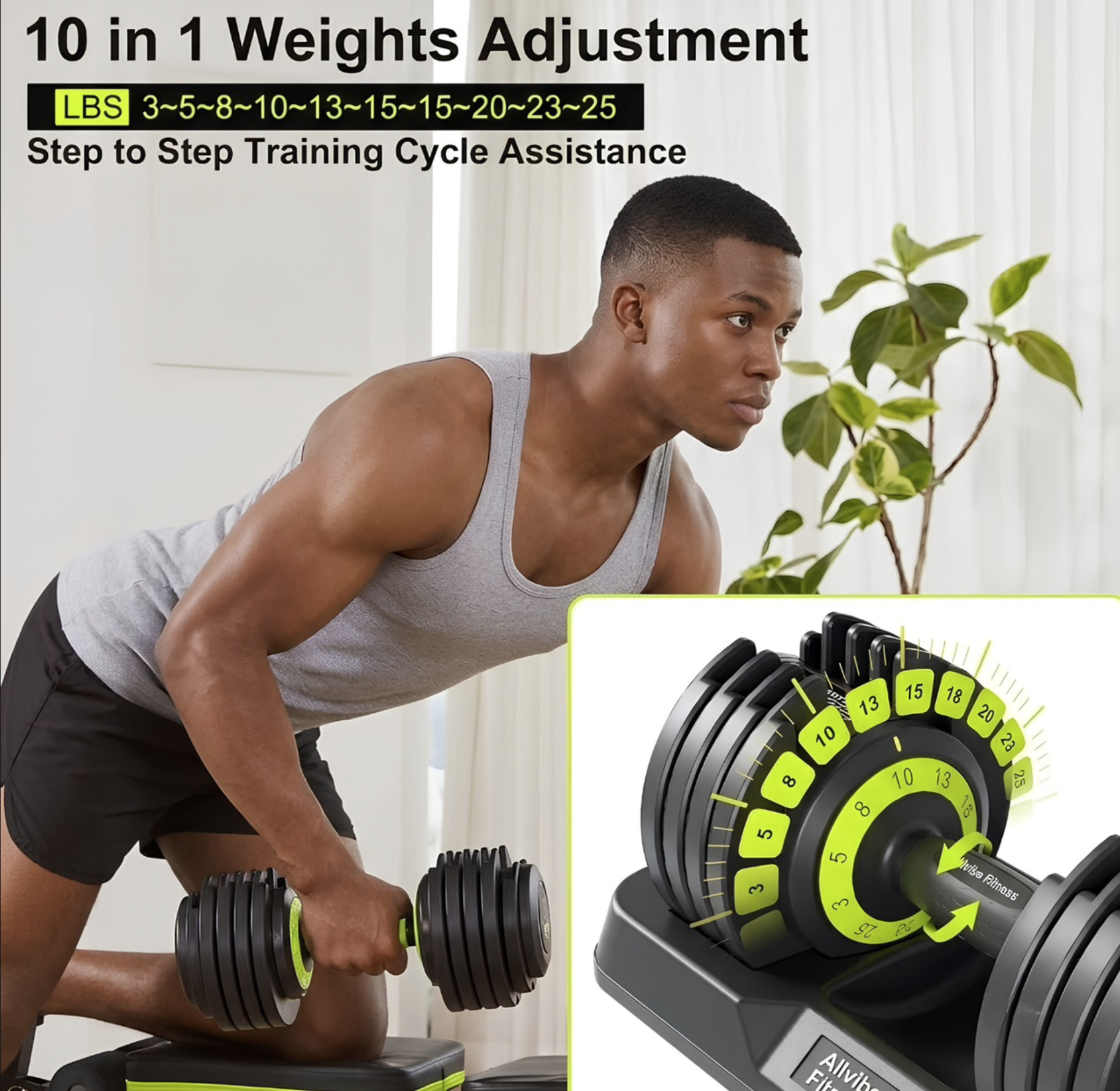 Adjustable Dumbbell Set Pro angle 2