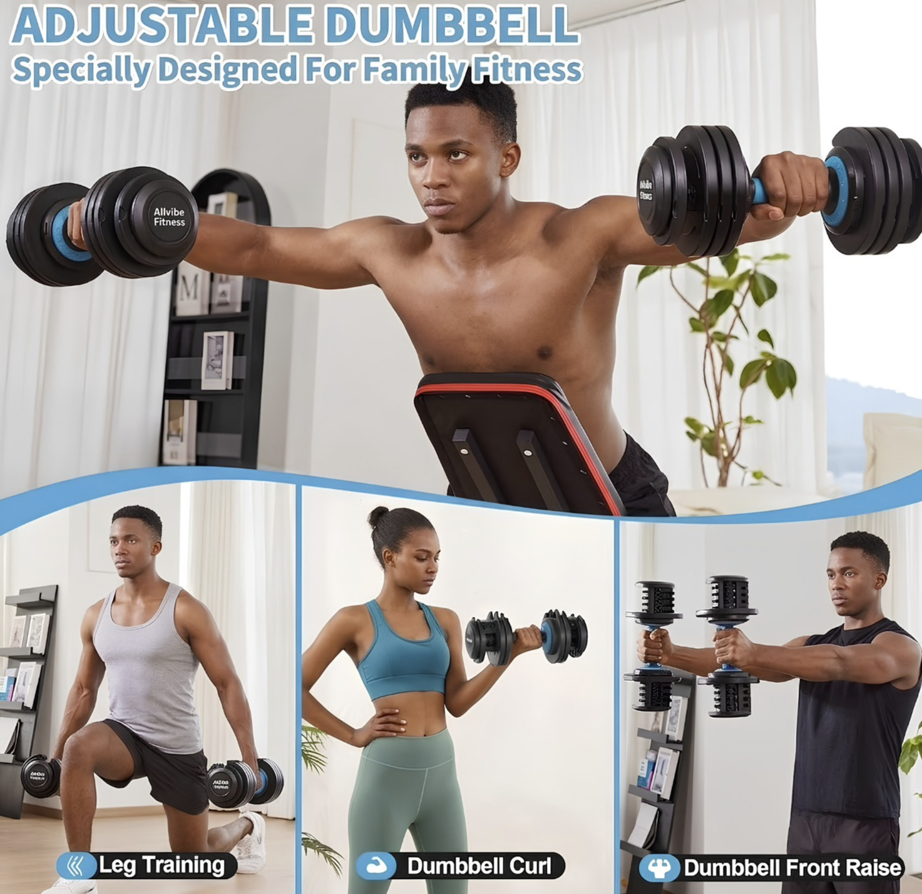 Adjustable Dumbbell Set Pro angle 4