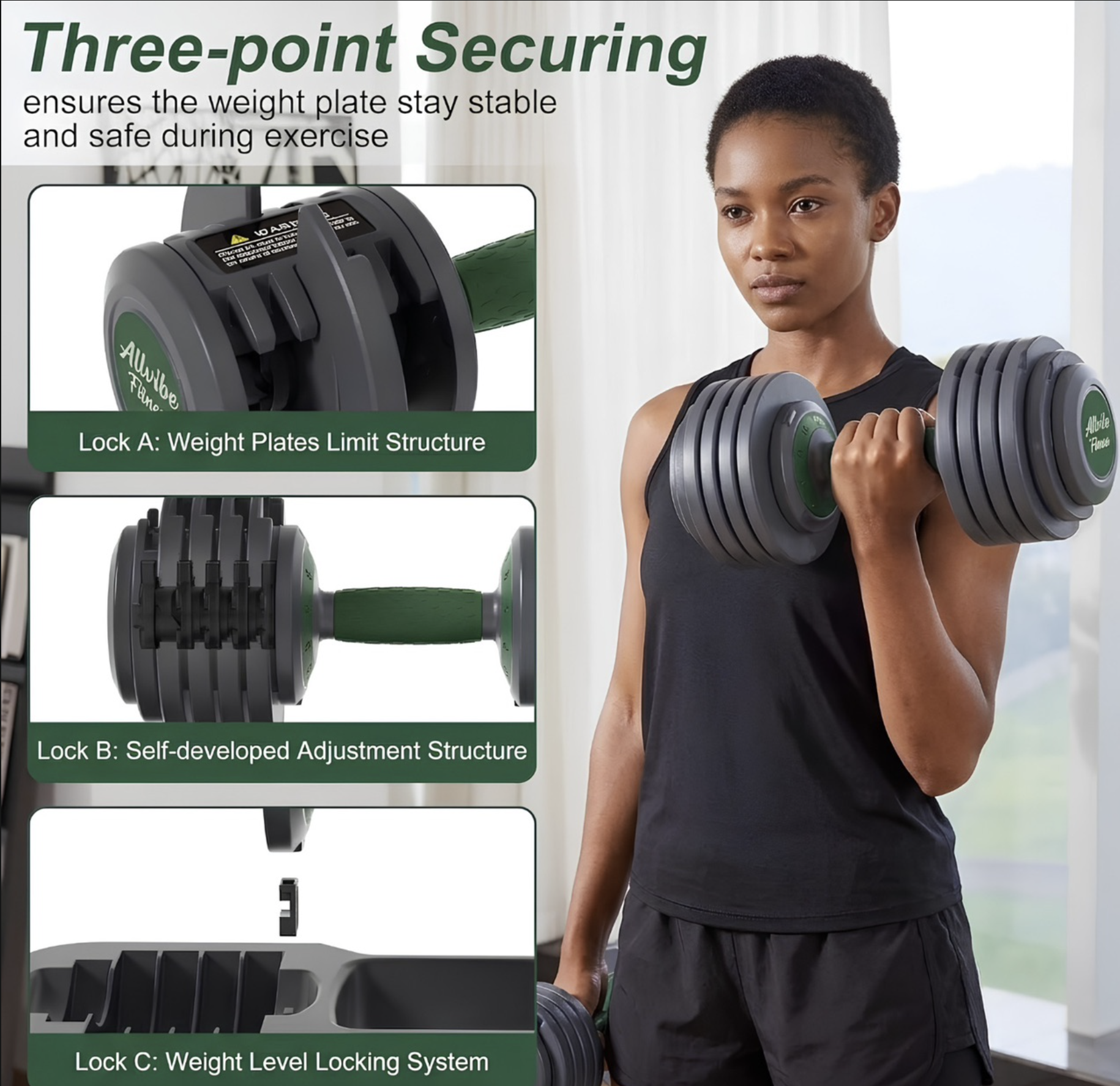 Adjustable Dumbbell Set Pro angle 6