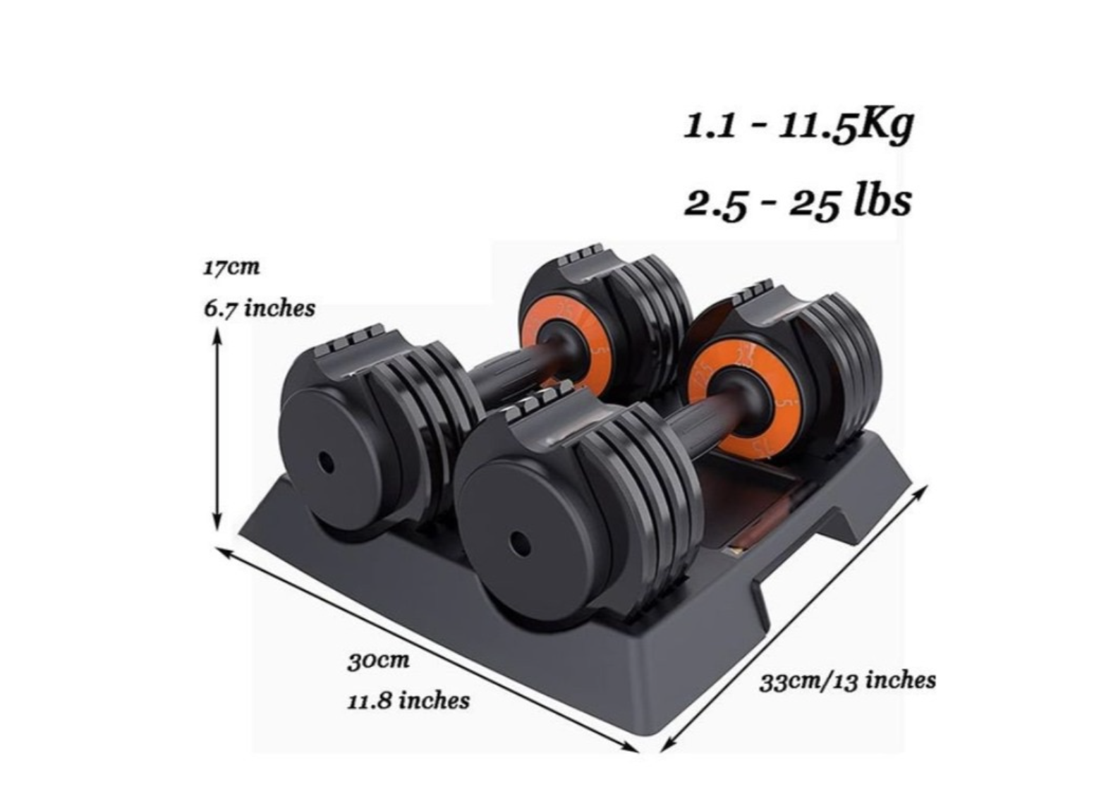 Adjustable Dumbbell Set angle 2