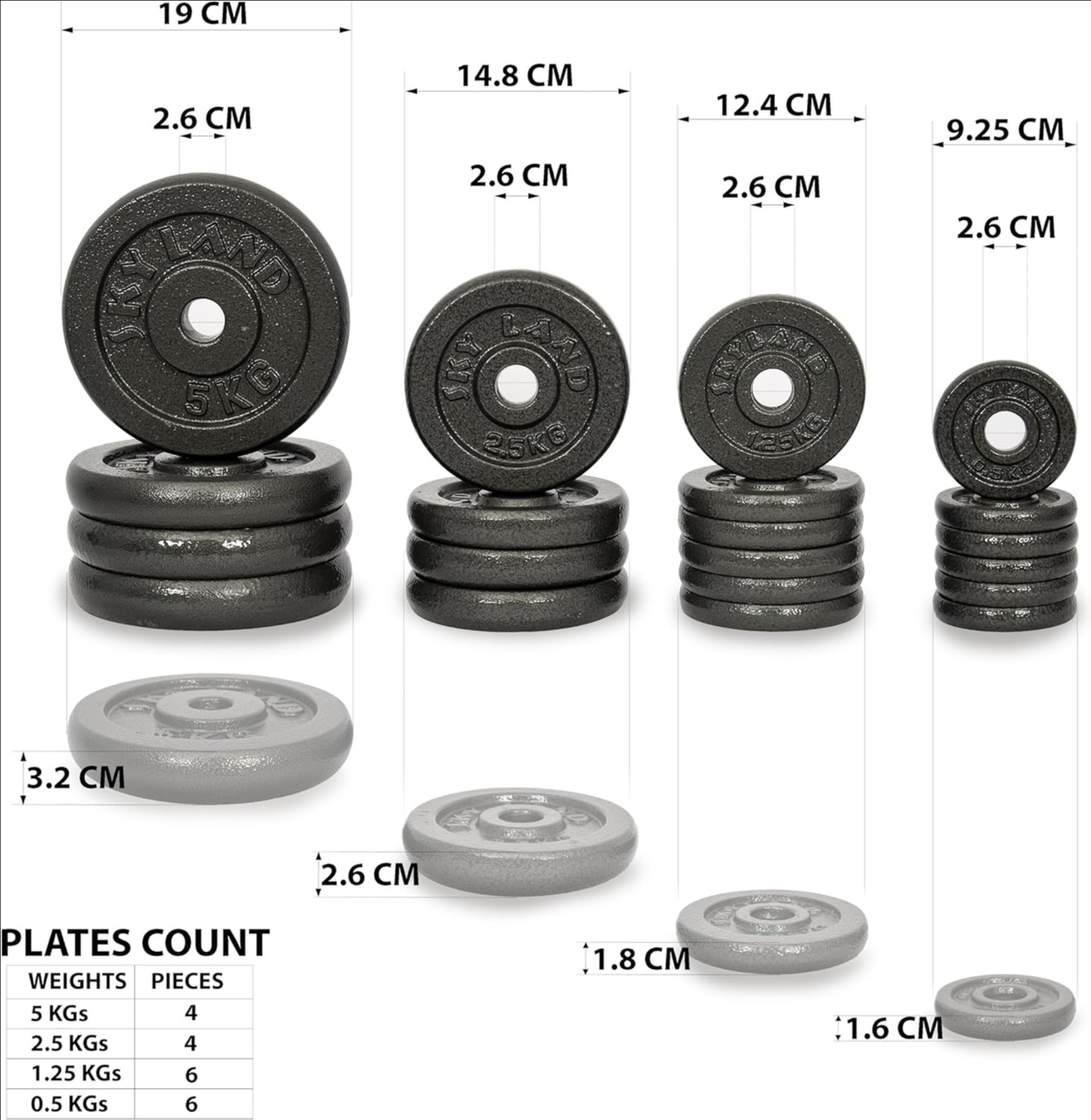 Cast Iron Dumbbell Set angle 2