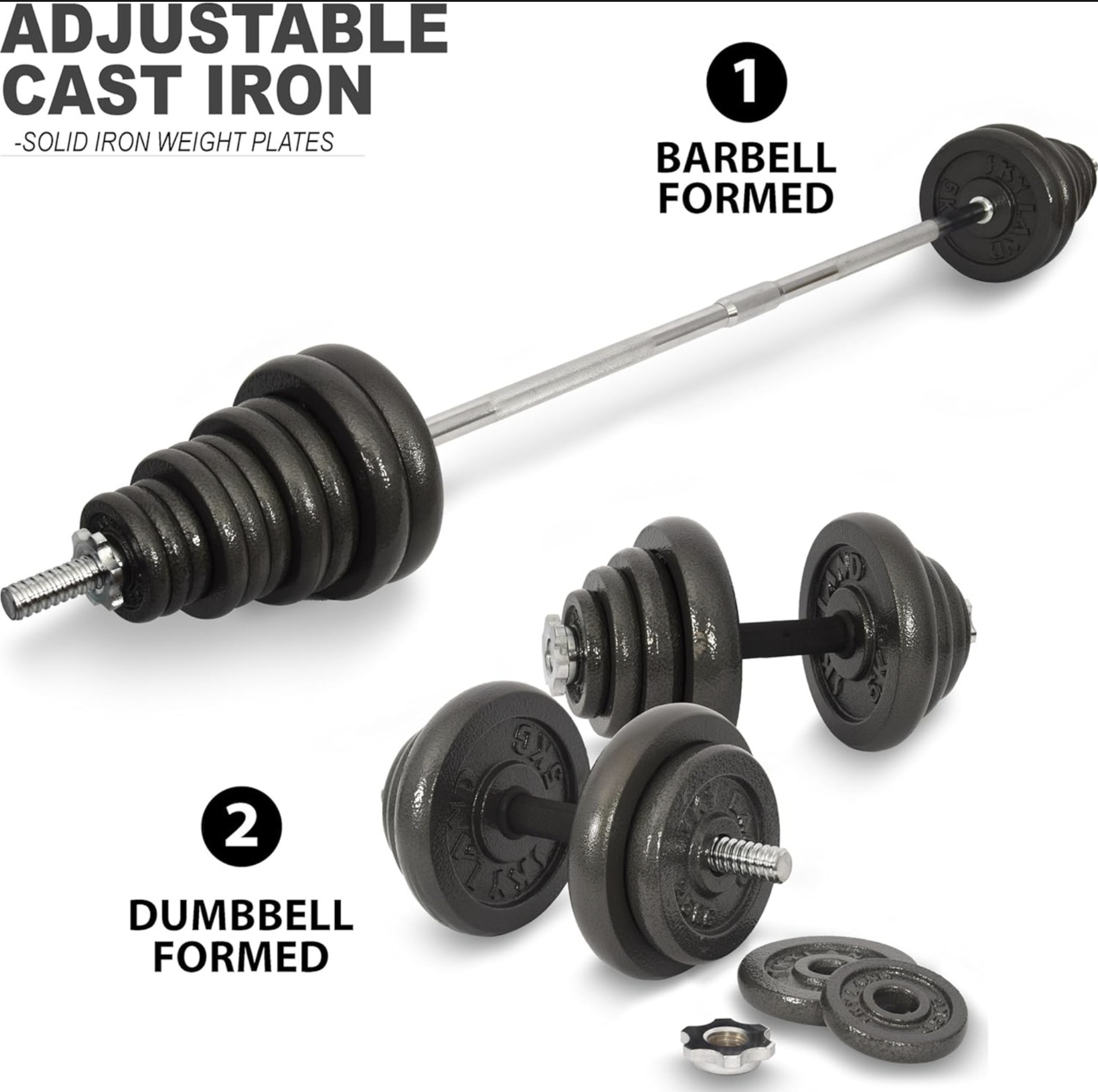 Cast Iron Dumbbell Set angle 6